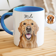 Custom Pet Mug Using Pet Photo + Name Custom Dog Mug Dog Coffee Cup Personalized Pet Mugs Dog Mom Mug Personalized Cat Dad Mug New Dog Mug