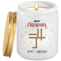 Custom Scented Candles. ThoughtyGiftn Personalized Scented Candles Designed With Crosswords. Smokeless Pure Bean Wax Scented Candle, 8 Oz Size - Burn Time Approx. 30 Hours