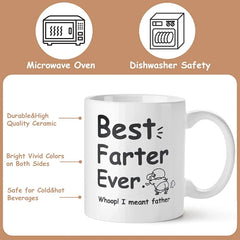 Gifts for Dad, Funny Fathers Day Gift Coffee Mugs for Dad, Awesome Dad Gifts, 12oz Novel Coffee Tea Mugs with Hilarious Pattern for Dad for Birthday Father's Day