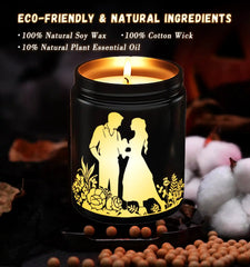 Custom Candles. ThoughtyGift Candles Personalized Valentine's Day. Valentine's Day Gifts. Smokeless Pure Wax Scented Candles 12 Oz Size - Burn Time Up To 40 Hours