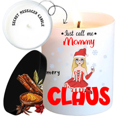 Custom scented candles, custom scented christmas candles, christmas gifts mommy claus, size 12 Oz - burn time up to 40h