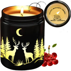 Christmas scented candles. ThoughtyGift personalized scented candles. Smokeless soy wax scented candles - size 10 Oz - scent diffuser 35m2