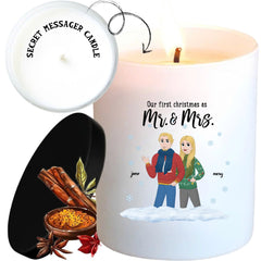 Personalized scented candles, personalized christmas scented candles, christmas gifts you and me, size 12 Oz - burn time up to 40 hours