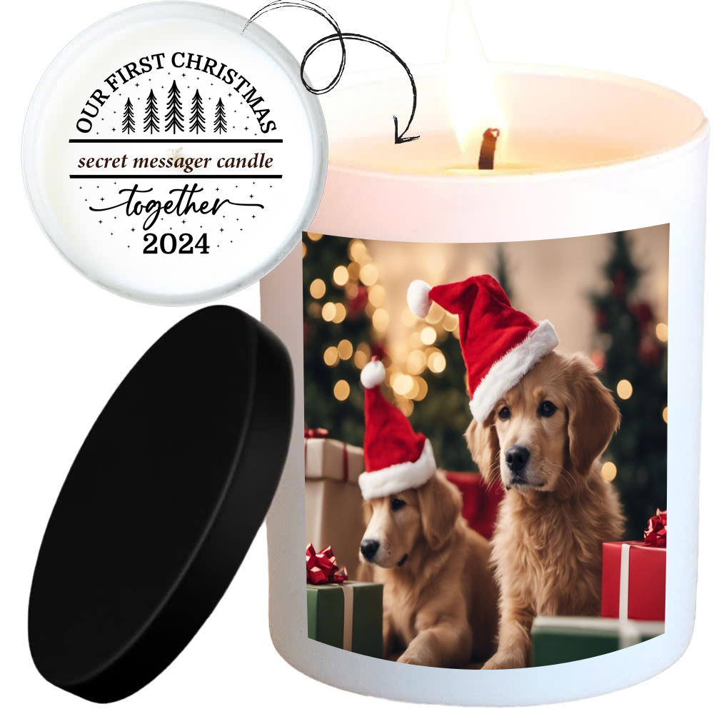 Custom Scented Candles. ThoughtyGift Personalized Scented Candles. Personalized Photo Design Candles. Christmas Gifts, 12 Oz Size - Burn Time Up To 40 Hours