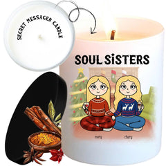 Personalized scented candles, personalized christmas scented candles, christmas gifts soul sister, size 12 Oz - burn time up to 40 hours