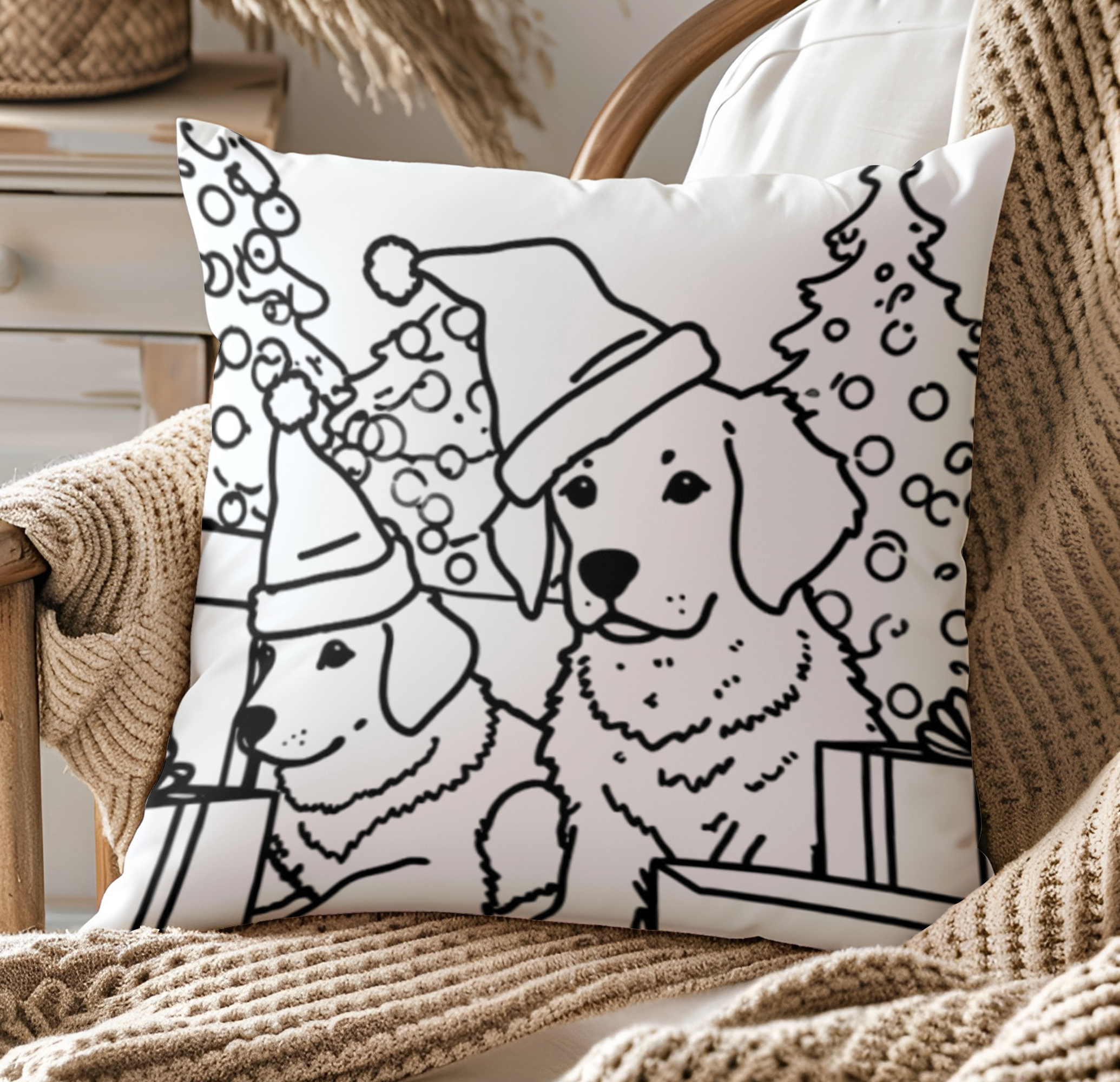 Custom Photo Pillow, Personalized ThoughtyGift Pillow, Custom Photo to Line Drawing, Photo Gift Pillow, Memory Foam Pillow, Personalized Gift, Custom Cushion